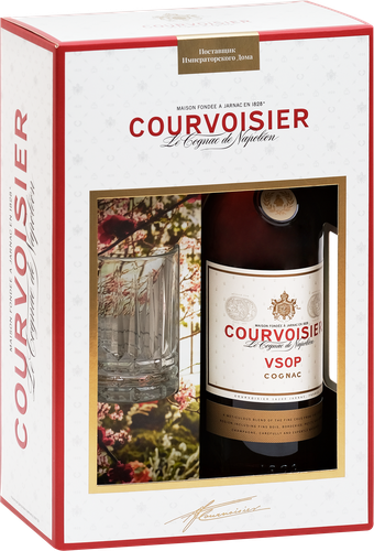 Коньяк COURVOISIER VSOP 4 года 40%, с бокалом, п/у, 0.7л, вид