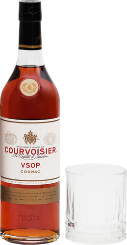 Коньяк COURVOISIER VSOP 4 года 40%, с бокалом, п/у, 0.7л, фотография