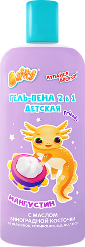 Гель-пена детская BAFFY 2в1 Фруктово-ягодная фантазия 3+, 250мл, фото