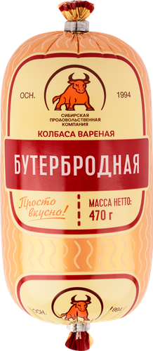 Колбаса вареная СПК Бутербродная, 470г, вид