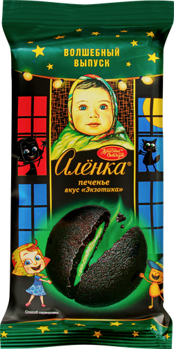 Печенье АЛЕНКА с начинкой со вкусом экзотика, 120г, детальное фото