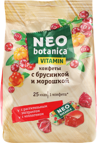 Конфеты NEO-BOTANICA Vitamin с желейным корпусом, с брусникой и морошкой, 200г, фотография