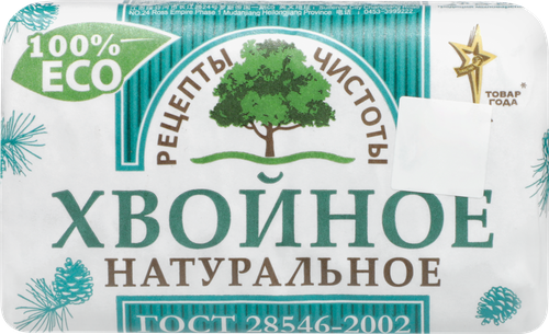 Мыло туалетное РЕЦЕПТЫ ЧИСТОТЫ Хвойное, 180г, детальное фото