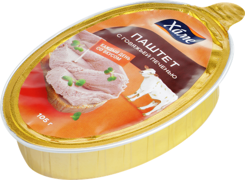 Паштет ХАМЕ с говяжьей печенью, 105г, вид