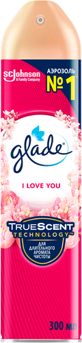 Освежитель воздуха GLADE I love you, аэрозоль, 300мл, вид