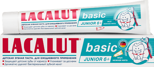 Зубная паста LACALUT Basic Junior 6+, 60г, изображение