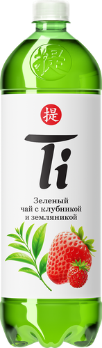 Напиток TI Холодный зеленый чай со вкусом Клубника-земляника негазированный, 1.25л, изображение