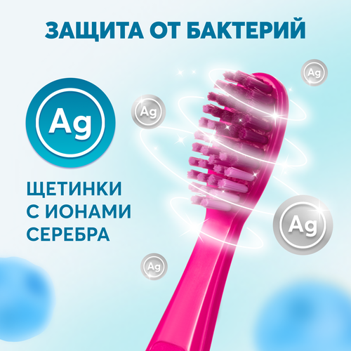 Зубная щетка детская PRESIDENT 7+ мягкая, 5 мил, крупный план