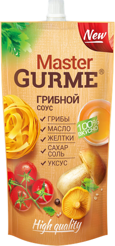 Соус майонезный MASTER GURME Грибной 35%, 200мл, фотография