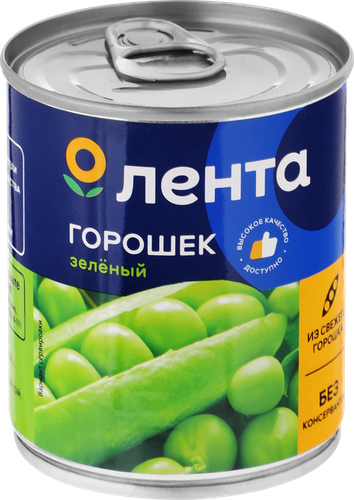 Горошек зеленый ЛЕНТА, 220г, изображение