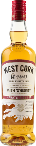 Виски WEST CORK Бурбон Каск Айриш Хэратс Ирландский купажированный 40%, 0.7л