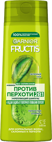 Шампунь для волос FRUCTIS Укрепляющий против перхоти 2в1, 400мл, картинка