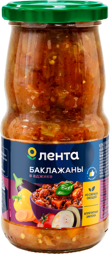 Баклажаны ЛЕНТА в аджике, 470г, фотография