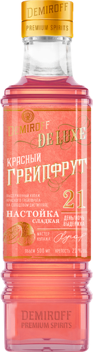 Настойка DEMIROFF Красный грейпфрут 21%, сладкая, 0.5л