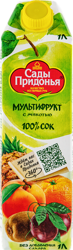 Сок САДЫ ПРИДОНЬЯ Мультифруктовый с мякотью восстановленный, 1л, фото