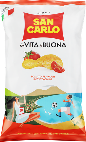 Чипсы картофельные SAN CARLO со вкусом томата, 150г, изображение