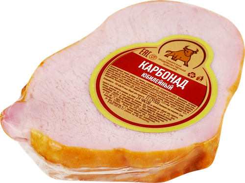 Карбонад копчено-вареный СПК Юбилейный, весовой, крупный план