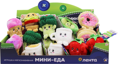 Игрушка мягкая BIGGA Мини-еда, в ассортименте, фото