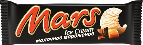 Мороженое MARS с карамелью в глазури, без змж, батончик, 41г, изображение