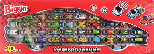 Набор игровой BIGGA Мегаколлекция инерционных машинок, Арт. KB095200, крупный план