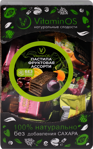 Пастила фруктовая VITAMINOS Ассорти, 400г, вид