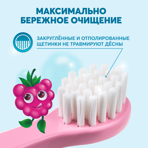 Зубная щетка детская PRESIDENT мягкая, 4 мил, 0–4 года, фотография