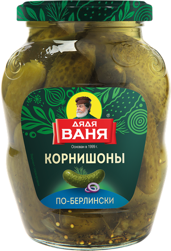 Корнишоны маринованные ДЯДЯ ВАНЯ По-берлински, 350г, фотография