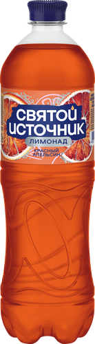 Лимонад СВЯТОЙ ИСТОЧНИК, красный апельсин, сильногазированный, 1л, детальное фото