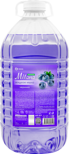 Мыло жидкое GRASS Milana Черника эконом, 5л, детальное фото