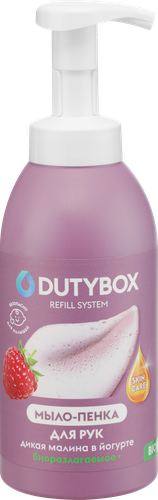 Мыло-пенка для рук DUTYBOX Малина в йогурте 0+, 500мл, картинка
