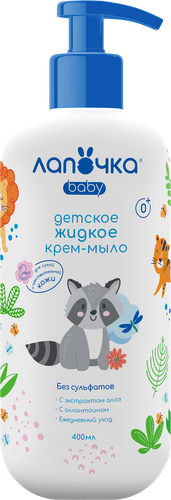 Крем-мыло жидкое детское ЛАПОЧКА, 400мл, картинка