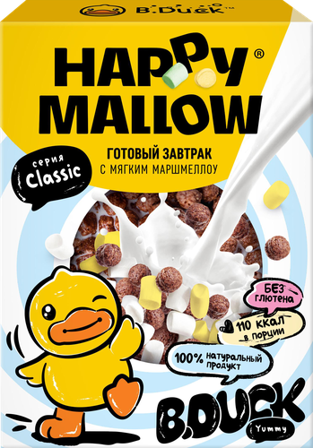 Готовый завтрак HAPPY MALLOW B.Duck, с мягким маршмеллоу, 240г, фотография