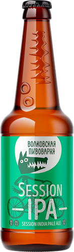 Пиво светлое ВОЛКОВСКАЯ ПИВОВАРНЯ Session IPA нефильтрованное пастеризованное осветленное 4,5%, 0.45л, картинка
