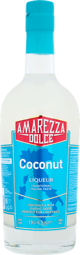 Ликер AMAREZZA DOLCE Coconut 21%, непрозрачный, 0.5л, изображение