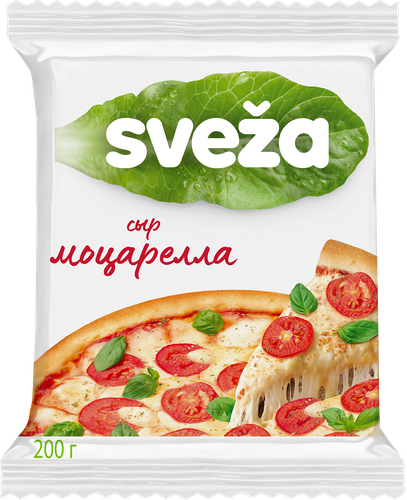 Сыр SVEZA Моцарелла Пицца 40%, без змж, 200г, вид