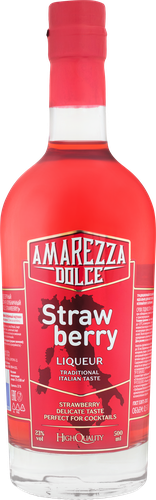 Ликер AMAREZZA DOLCE Strawberry 23%, десертный, 0.5л, картинка