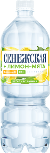 Напиток СЕНЕЖСКАЯ Лимон, мята негазированный, 1л, фото