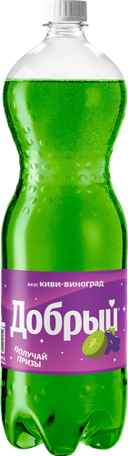 Напиток ДОБРЫЙ Киви, виноград сильногазированный, 1.5л, фотография
