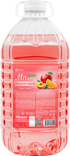 Мыло жидкое GRASS Milana Fresh fruits эконом, 5л, картинка