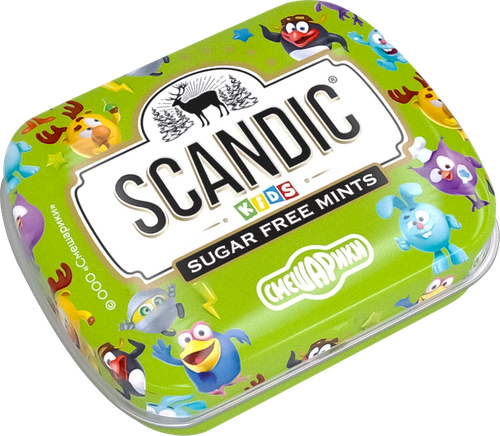 Конфеты SCANDIC со вкусом яблока, без сахара, 14г, детальное фото