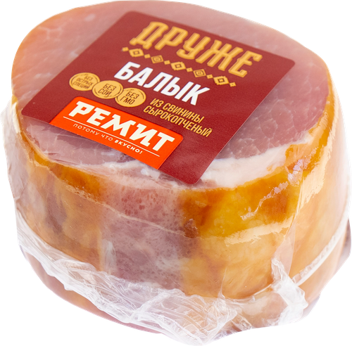 Балык сырокопченый ДРУЖЕ из свинины, 300г, крупный план