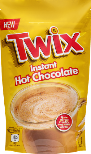 Горячий шоколад растворимый TWIX, 140г, крупный план