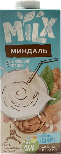 Напиток растительный соевый MILX Миндаль 2,5%, 1000мл, изображение