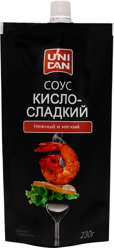 Соус UNI DAN Кисло-сладкий, 230г, вид