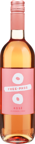 Напиток безалкогольный FREE PASS Rose розовый полусладкий, 0.75л, крупный план