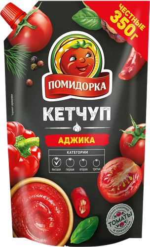 Кетчуп томатный ПОМИДОРКА Аджика, 350г, изображение