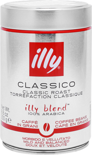 Кофе зерновой ILLY Classico Roast Beans Eastern European Layout, 250г, крупный план