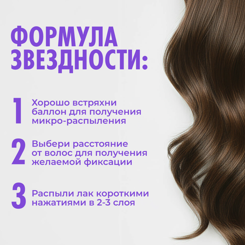 Лак для волос ONE4ME С ночи до утра, 250мл, крупный план