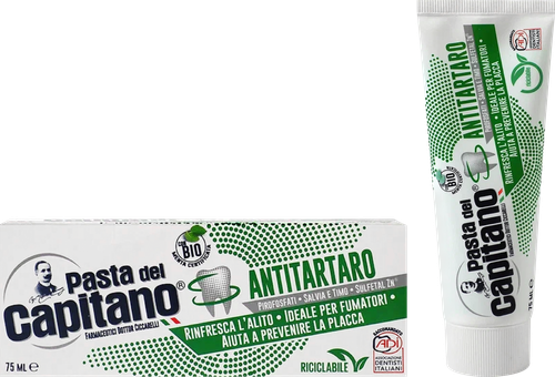 Зубная паста PASTA DEL CAPITANO Antitartar for smokers от зубного камня для курящих, 75мл, детальное фото