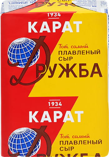 Сыр плавленый КАРАТ Дружба 45%, без змж, 90г, вид